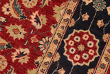 handmade Transitional Kafkaz Chobi Ziegler Red Blue Hand Knotted RECTANGLE 100% WOOL area rug 6 x 9