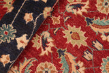 handmade Transitional Kafkaz Chobi Ziegler Red Blue Hand Knotted RECTANGLE 100% WOOL area rug 6 x 9