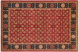 handmade Transitional Kafkaz Chobi Ziegler Red Blue Hand Knotted RECTANGLE 100% WOOL area rug 6 x 9