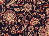 handmade Traditional Kashan Blue Red Hand Knotted RECTANGLE 100% WOOL area rug 6x9