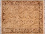Sukhan Pak Persian Milagro Beige/Charcoal Wool Rug - 6'1'' x 9'1''