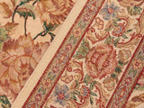 handmade Traditional Kashan Beige Gold Hand Knotted RECTANGLE 100% WOOL area rug 6x9