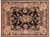 Gujranwala Pak Persian Domoniqu Black/Grey Wool Rug - 6'2'' x 9'2''