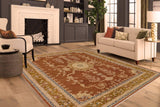 handmade Geometric Kafkaz Chobi Ziegler Brown Gold Hand Knotted RECTANGLE 100% WOOL area rug 8 x 12