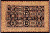 Classic Ziegler Kasie Blue Gold Hand-Knotted Wool Rug - 9'10'' x 14'0''