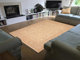 handmade Geometric Kafkaz Ivory Lt. Gray Hand Knotted RECTANGLE 100% WOOL area rug 8x10
