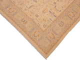 handmade Geometric Kafkaz Ivory Lt. Gray Hand Knotted RECTANGLE 100% WOOL area rug 8x10