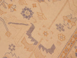 handmade Geometric Kafkaz Ivory Lt. Gray Hand Knotted RECTANGLE 100% WOOL area rug 8x10
