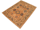 handmade Transitional Kafkaz Rust Lt. Green Hand Knotted RECTANGLE 100% WOOL area rug 8x10