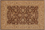 Oriental Ziegler Jenice Brown Tan Hand-Knotted Wool Rug - 8'11'' x 12'0''