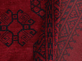 handmade Tribal Biljik Khal Mohammadi Red Black Hand Knotted RECTANGLE 100% WOOL area rug 9 x 12