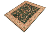 handmade Traditional Kafkaz Chobi Ziegler Green Beige Hand Knotted RECTANGLE 100% WOOL area rug 8 x 10