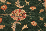 handmade Traditional Kafkaz Chobi Ziegler Green Beige Hand Knotted RECTANGLE 100% WOOL area rug 8 x 10