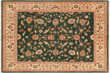 handmade Traditional Kafkaz Chobi Ziegler Green Beige Hand Knotted RECTANGLE 100% WOOL area rug 8 x 10