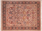handmade Traditional Tabriz Gray Blue Hand Knotted RECTANGLE 100% WOOL area rug 8x10