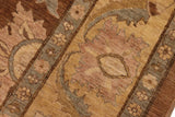 handmade Traditional Kafkaz Chobi Ziegler Brown Gold Hand Knotted RECTANGLE 100% WOOL area rug 8 x 10