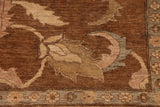 handmade Traditional Kafkaz Chobi Ziegler Brown Gold Hand Knotted RECTANGLE 100% WOOL area rug 8 x 10