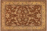 Boho Chic Ziegler Yuk Brown Gold Hand-Knotted Wool Rug - 8'3'' x 10'0''