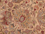 handmade Traditional Tabriz Beige Green Hand Knotted RECTANGLE 100% WOOL area rug 8x10
