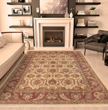 handmade Traditional Kafkaz Chobi Ziegler Beige Brown Hand Knotted RECTANGLE 100% WOOL area rug 8 x 10