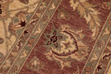 handmade Traditional Kafkaz Chobi Ziegler Beige Brown Hand Knotted RECTANGLE 100% WOOL area rug 8 x 10