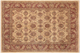 handmade Traditional Kafkaz Chobi Ziegler Beige Brown Hand Knotted RECTANGLE 100% WOOL area rug 8 x 10