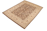 handmade Traditional Kafkaz Chobi Ziegler Brown Beige Hand Knotted RECTANGLE 100% WOOL area rug 8 x 10