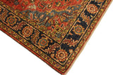 handmade Geometric Kafkaz Chobi Ziegler Rust Blue Hand Knotted RECTANGLE 100% WOOL area rug 4 x 6