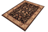handmade Traditional Veg Dye Black Gray Hand Knotted RECTANGLE 100% WOOL area rug 9 x 12