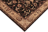 handmade Traditional Veg Dye Black Gray Hand Knotted RECTANGLE 100% WOOL area rug 9 x 12