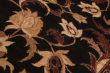 handmade Traditional Veg Dye Black Gray Hand Knotted RECTANGLE 100% WOOL area rug 9 x 12