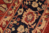 handmade Geometric Kafkaz Chobi Ziegler Red  Hand Knotted RECTANGLE 100% WOOL area rug 9 x 12