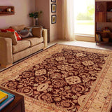 handmade Traditional Kafkaz Chobi Ziegler Drk. Red Beige Hand Knotted RECTANGLE 100% WOOL area rug 9 x 13