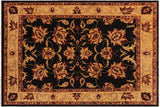 handmade Traditional Kafkaz Chobi Ziegler Black Gold Hand Knotted RECTANGLE 100% WOOL area rug 9 x 12