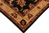 handmade Traditional Kafkaz Chobi Ziegler Black Gold Hand Knotted RECTANGLE 100% WOOL area rug 9 x 12