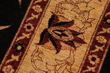 handmade Traditional Kafkaz Chobi Ziegler Black Gold Hand Knotted RECTANGLE 100% WOOL area rug 9 x 12