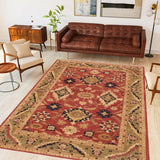 handmade Traditional Kafkaz Chobi Ziegler Rust Lt. Green Hand Knotted RECTANGLE 100% WOOL area rug 9 x 12