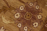 handmade Traditional Kafkaz Chobi Ziegler Tan Brown Hand Knotted RECTANGLE 100% WOOL area rug 9 x 12