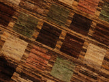 Boho Chic Gabbeh Demetriu Brown/Tan Wool Rug - 8'11'' x 11'7''