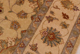 handmade Traditional Indian Tan Beige Hand Knotted RECTANGLE 100% WOOL area rug 9 x 12