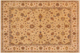 handmade Traditional Indian Tan Beige Hand Knotted RECTANGLE 100% WOOL area rug 9 x 12