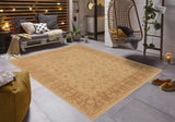 handmade Traditional Kafkaz Chobi Ziegler Beige Brown Hand Knotted RECTANGLE 100% WOOL area rug 9 x 12