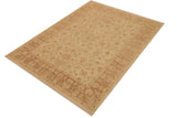 handmade Traditional Kafkaz Chobi Ziegler Beige Brown Hand Knotted RECTANGLE 100% WOOL area rug 9 x 12