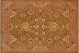 handmade Traditional Kafkaz Chobi Ziegler Green Brown Hand Knotted RECTANGLE 100% WOOL area rug 9 x 12