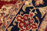 handmade Traditional Kafkaz Chobi Ziegler Red Blue Hand Knotted RECTANGLE 100% WOOL area rug 9 x 12