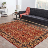 handmade Traditional Kafkaz Chobi Ziegler Rust Blue Hand Knotted RECTANGLE 100% WOOL area rug 10 x 14