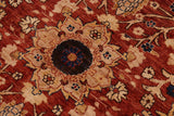 handmade Traditional Kafkaz Chobi Ziegler Rust Blue Hand Knotted RECTANGLE 100% WOOL area rug 10 x 14