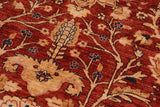 handmade Traditional Kafkaz Chobi Ziegler Rust Blue Hand Knotted RECTANGLE 100% WOOL area rug 10 x 14