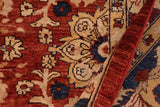 handmade Traditional Kafkaz Chobi Ziegler Rust Blue Hand Knotted RECTANGLE 100% WOOL area rug 10 x 14