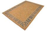 handmade Traditional Kafkaz Chobi Ziegler Tan Lt. Blue Hand Knotted RECTANGLE 100% WOOL area rug 10 x 14